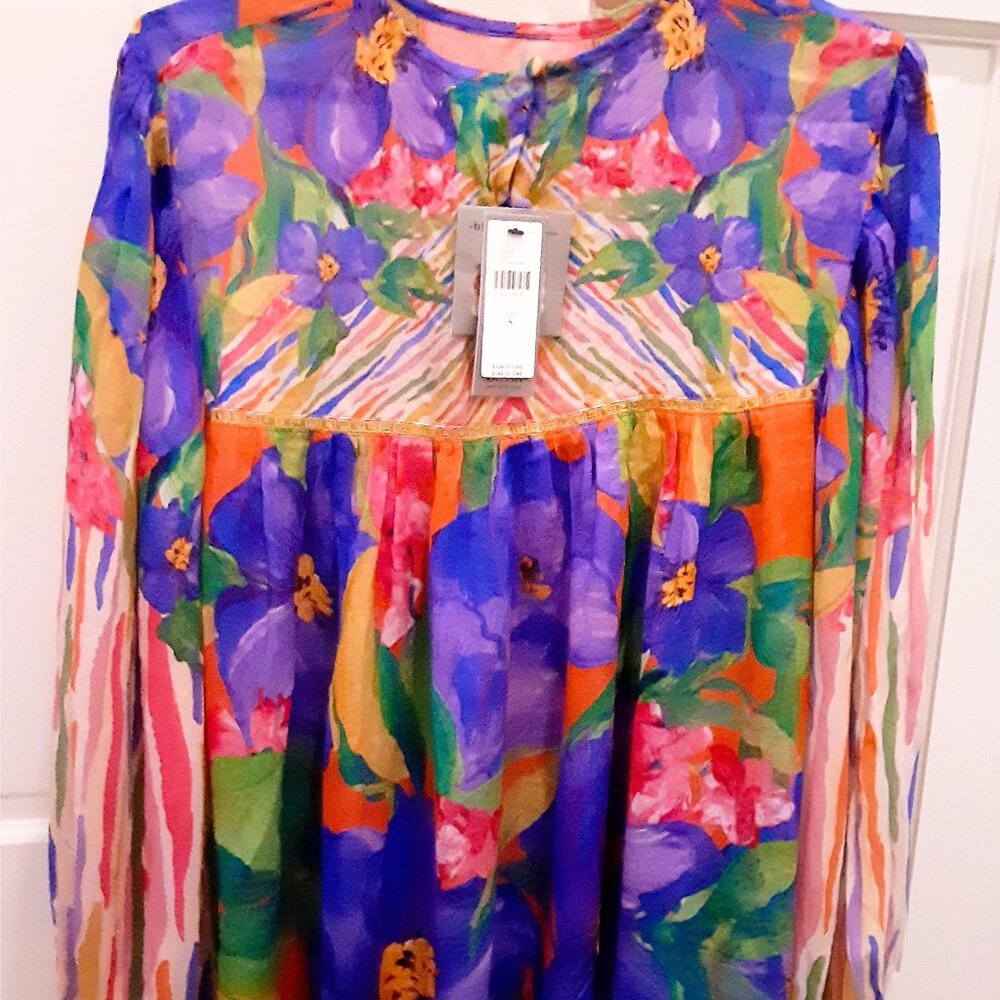 NWT Anthropologie Bl^nk Miranda Peasant Blouse - Picture 4 of 6